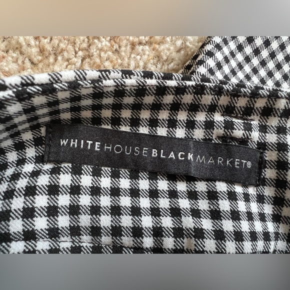 White House Black Market Gingham Tapered Ankle Pants - Picture 6 of 10